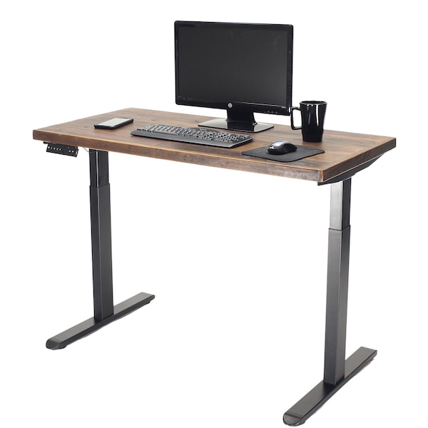 We'Re It Lift It Electric Sit Stand Desk, 46.25 H, 24 W X Laminate wood, metal, Black VL22BLK4824-RW - main